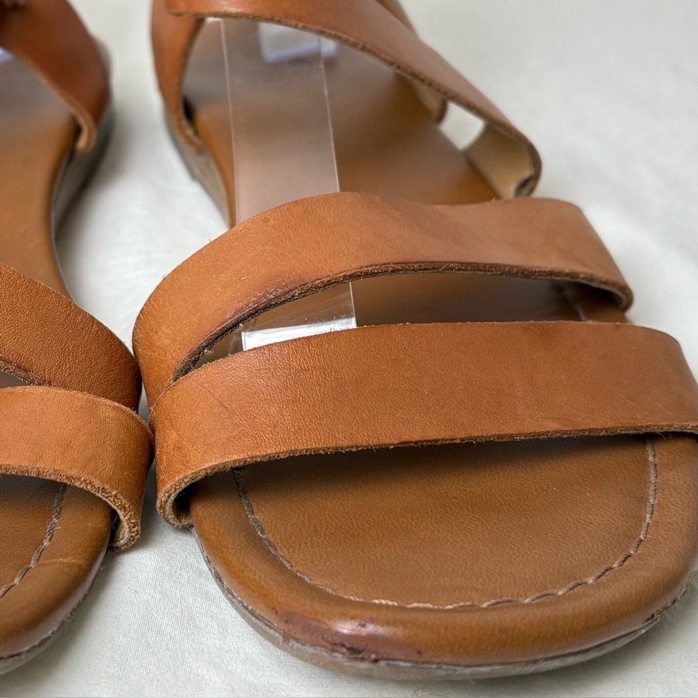 FRANCO SARTO Genji Leather Sandals Cognac Boho Minimalist Neutral 9 - Picture 8 of 16